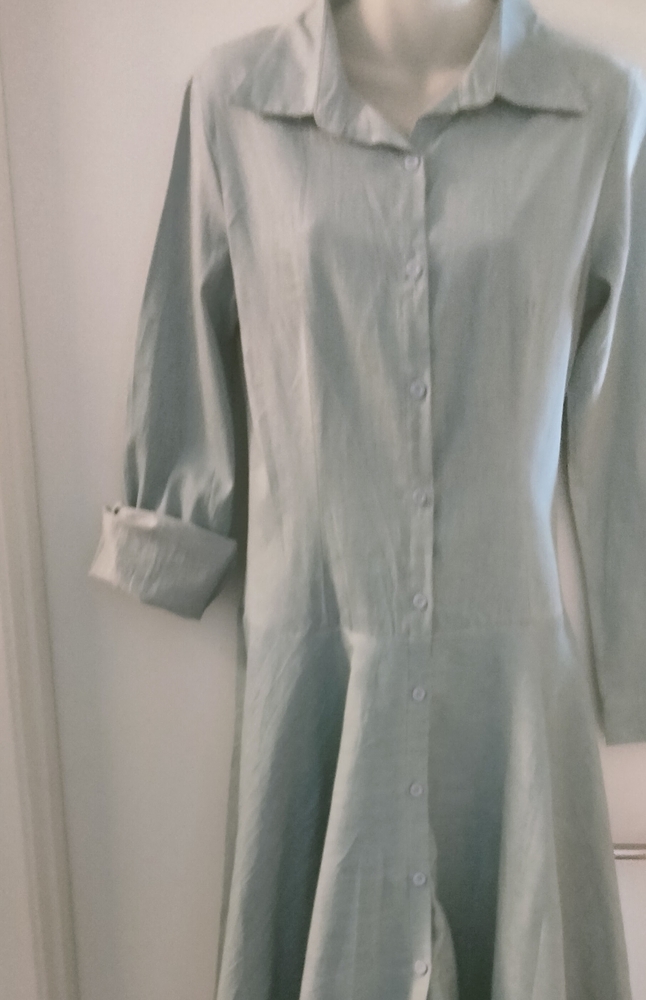 Chambray above knee length spring, summer dress.  l